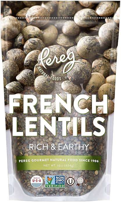 Pereg Du Puy French Green Lentils (16 Oz) - Lentil Beans Dry - Non-GMO & Additive Free - Ideal for Stews, Indian Curries, Tacos & Soups - Vegan Diet-Friendly - High In Protein & Fiber - Image 1