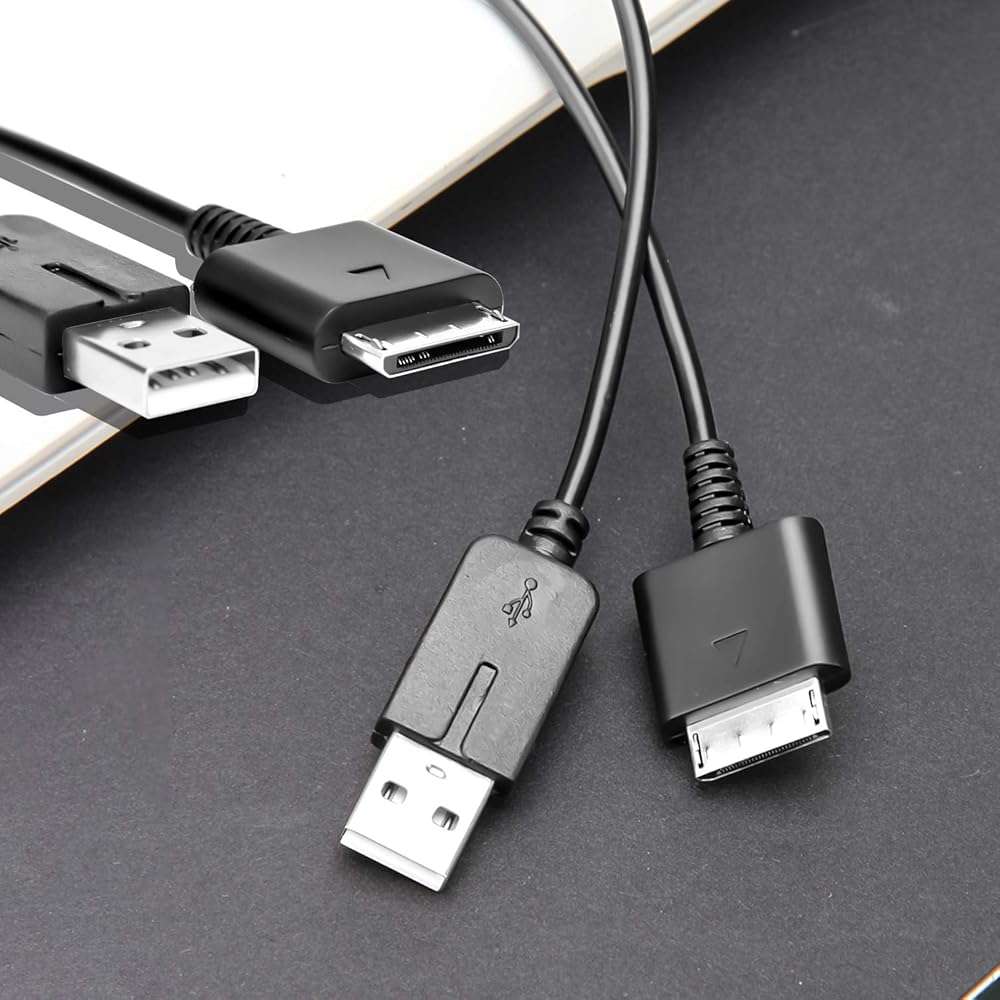 Draw a dragon Compatible for PSP Go Charger Cable, Data and Charging Cable Fit for Sony PSP Go 2 in 1 USB 2.0 Data Sync Transfer and Power Charger Cable Cord & Ultra Clear Guard Film 1 Pack WPAICHENG - Image 2