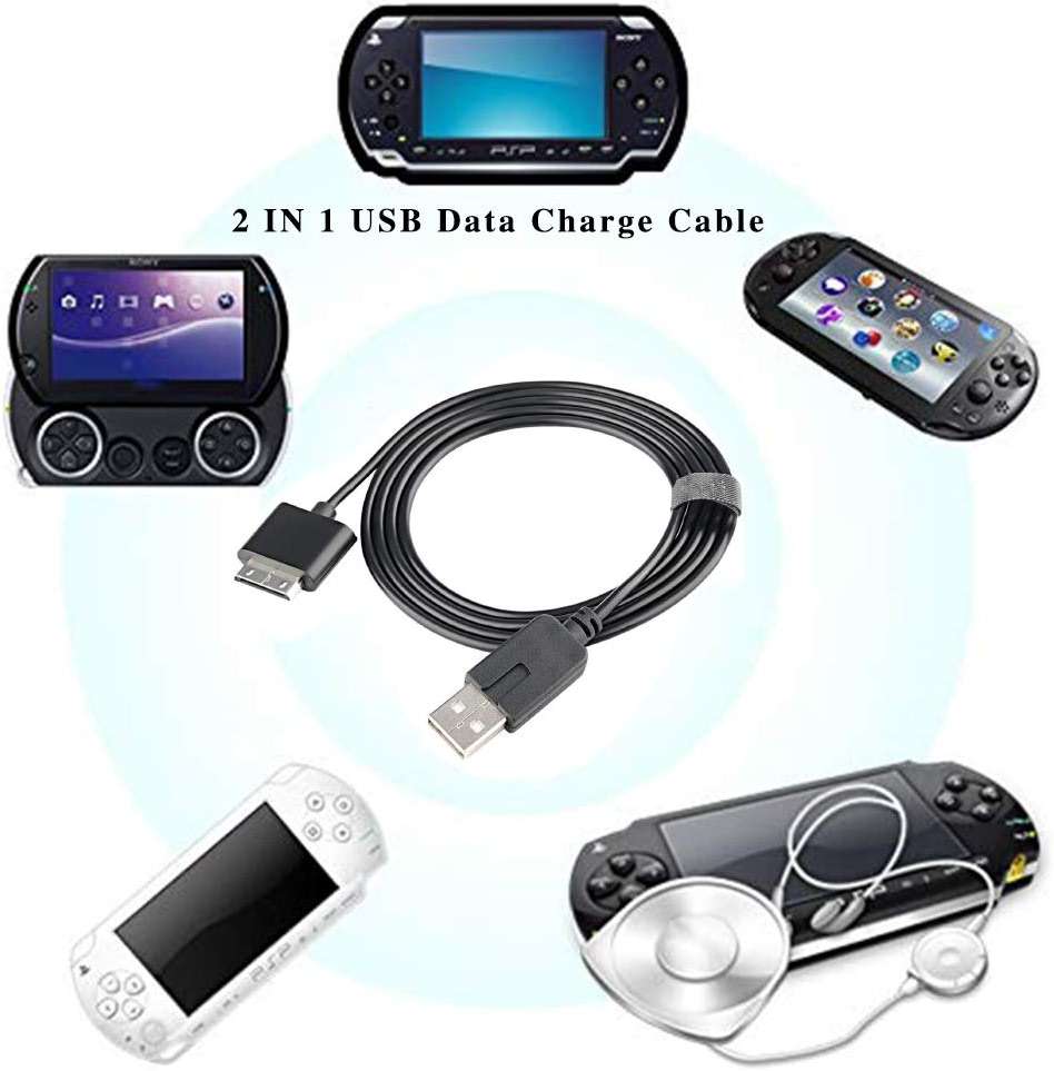 Draw a dragon Compatible for PSP Go Charger Cable, Data and Charging Cable Fit for Sony PSP Go 2 in 1 USB 2.0 Data Sync Transfer and Power Charger Cable Cord & Ultra Clear Guard Film 1 Pack WPAICHENG - Image 5