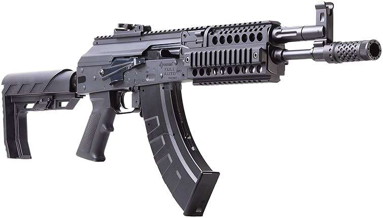 Crosman CAK1 Full Auto CO2-Powered BB Air Rifle with 28-Round Magazine - Selectable Full or Semi-Auto, 430 FPS, Foldable Stock - Black - Image 1