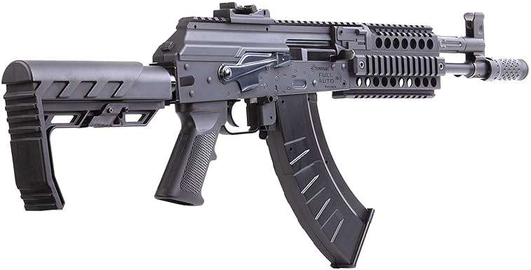 Crosman CAK1 Full Auto CO2-Powered BB Air Rifle with 28-Round Magazine - Selectable Full or Semi-Auto, 430 FPS, Foldable Stock - Black - Image 3