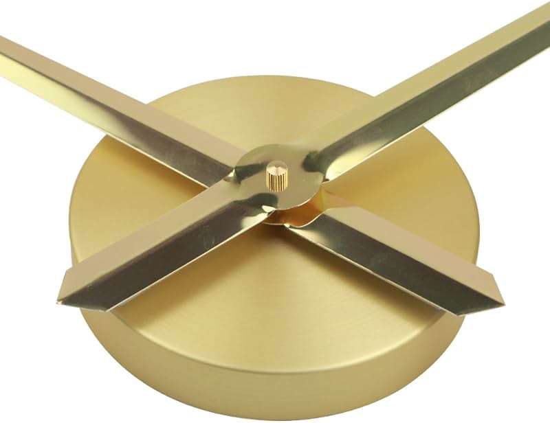 Amazlife 3D DIY Wall Clock - Frameless Large 3D Modern Wall Clock Mirror Stickers Decor for Office Living Room Bedroom Home Decorations (Gold) - Image 5
