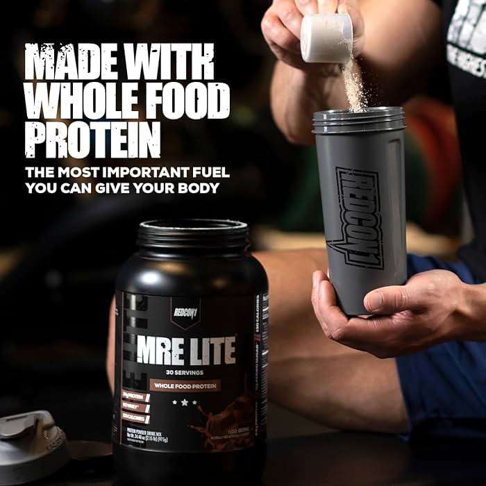 REDCON1 MRE LITE Whole Food Protein Powder, Fudge Brownie - Lactose Free & Sugar Free Meal Replacement with Animal Protein Blends - Easy to Digest Formula - Only 2g Carb per Serving (30 Servings) - Image 5