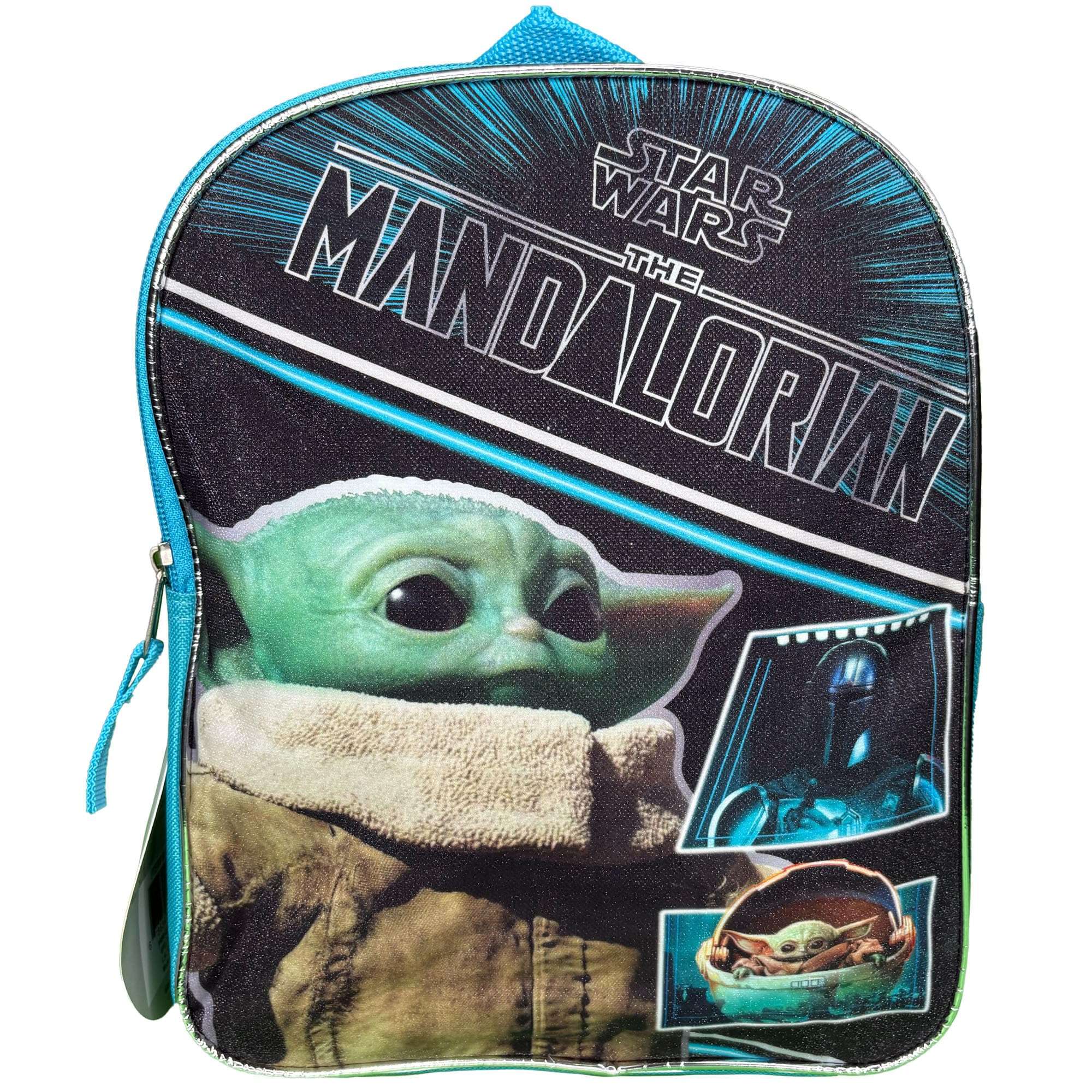 Fast Forward Star Wars The Child Baby Yoda 11" Plain Front Mini Backpack, Black, Small - Image 1