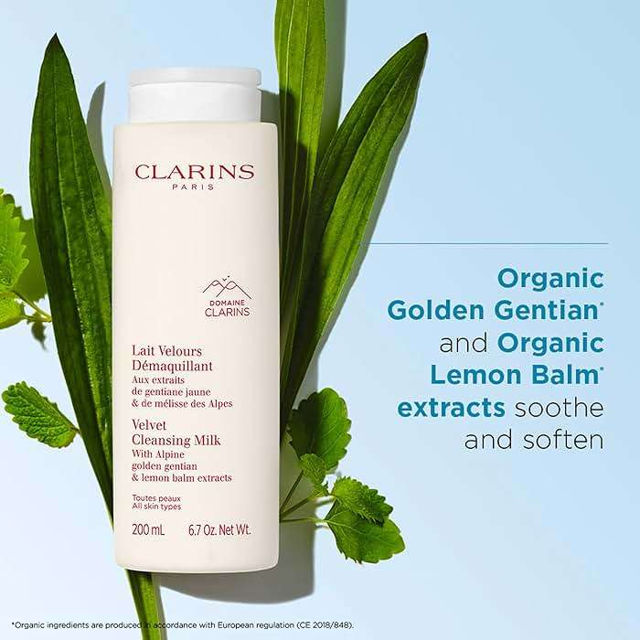 Clarins Velvet Cleansing Milk | Award-Winning | Cleanses, Hydrates and Balances Skin's Microbiota | Dermatologist Tested | Ophthalmologist Tested | Colorant-Free | All Skin Types - Image 3