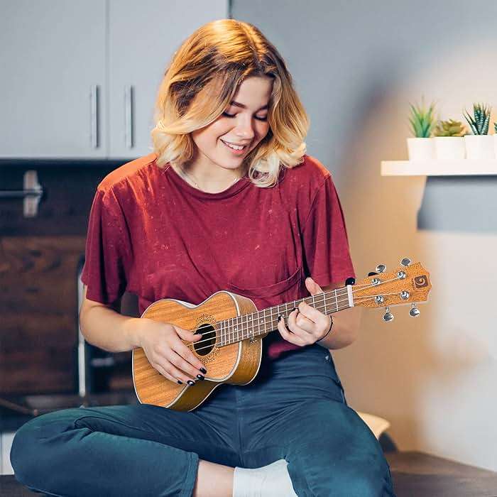 Tenor Ukulele, Acoustic Electric Ukelele 26 inch Uke Mahogany Ukulele Professional Set with Equalizer Starter Kit (Gig Bag, Picks, Straps, Strings, Cleaning Cloth, Getting Started Manual) by Vangoa - Image 2