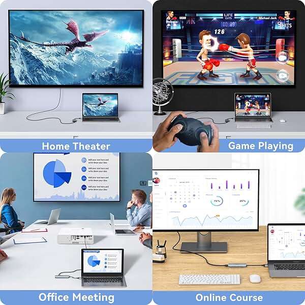 Docking Station for MacBook Pro Air,USB C Docking Station Dual Monitor,Dual HDMI Adapter Hub for Mac MacBook Pro with 2 HDMI(4K @60Hz), 3 USB3.0,SD TF Card Reader and 100W PD USB C Port - Image 8