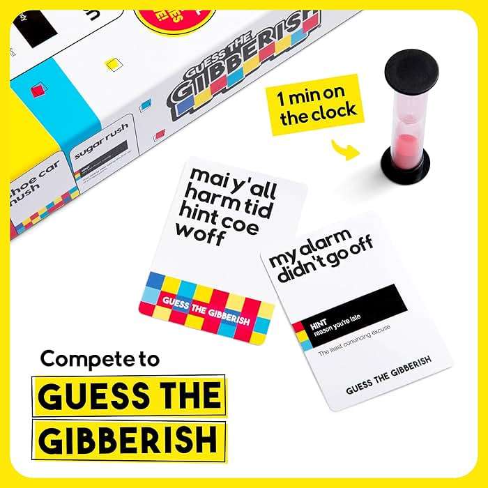 Guess The Gibberish Card Game for Families by Relatable, From The Creators of Incohereant, Fun Kids Games for Kids 12+, Game Night With Friends, Includes 400 Cards, Instructions, and 1 Sand Timer - Image 3