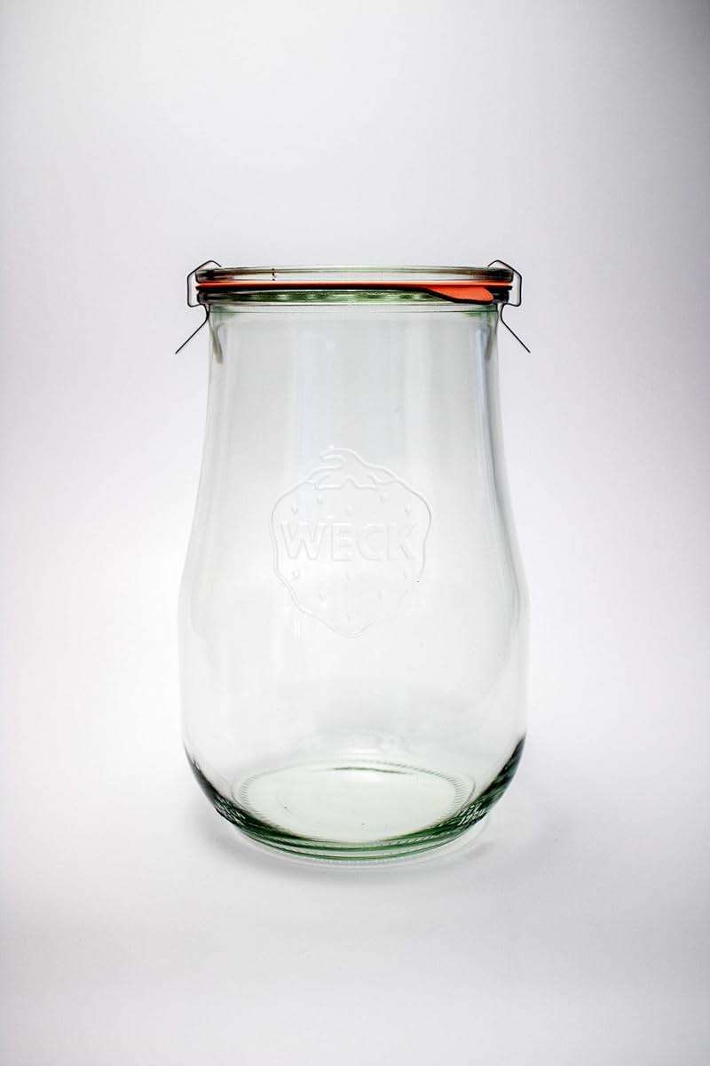 Weck Jars - Weck Tulip Jars 1.5 Liter- Large Glass Jars for Sourdough - Starter Jar with Glass Lid - Wide Mouth - Suitable for Canning and Storage - (1 Jar) - Image 6