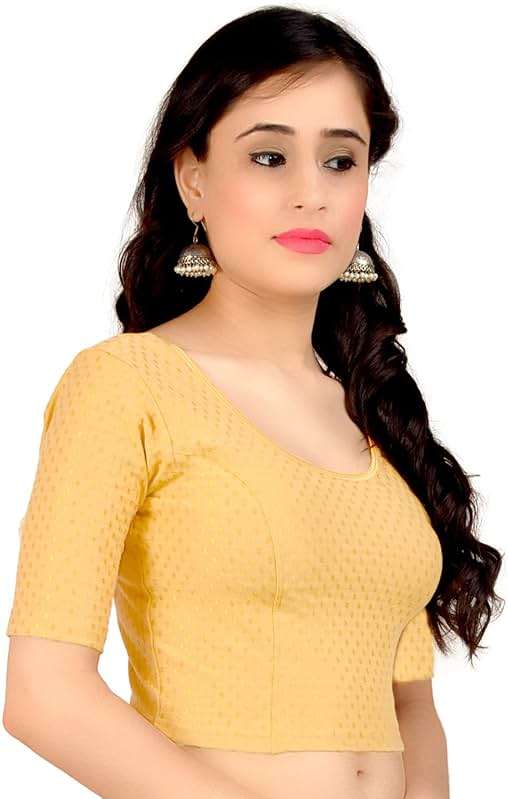 Chandrakala Readymade Blouses for Women Sarees,Stretchable (B179) - Image 2