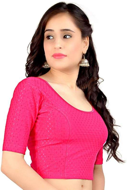 Chandrakala Readymade Blouses for Women Sarees,Stretchable (B179) - Image 2