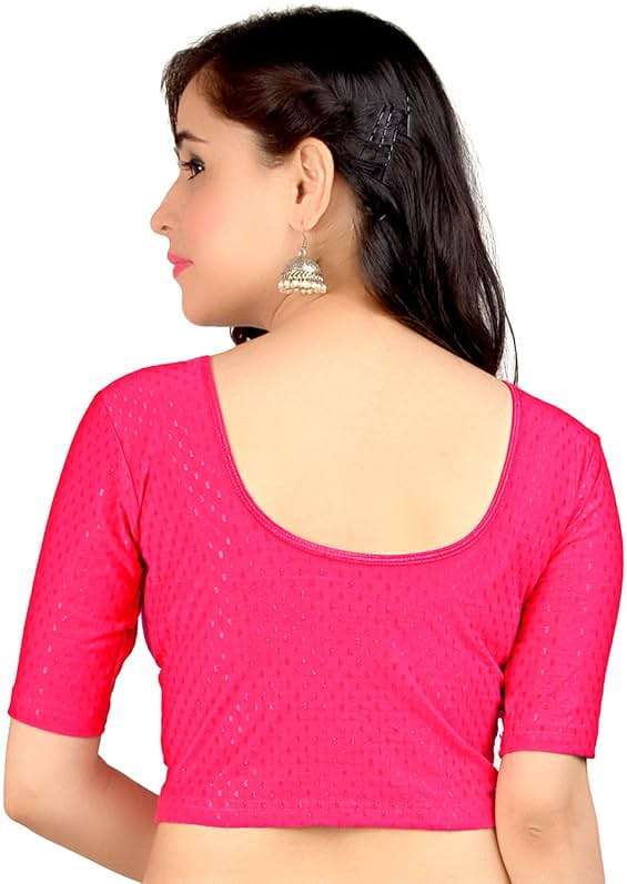 Chandrakala Readymade Blouses for Women Sarees,Stretchable (B179) - Image 3