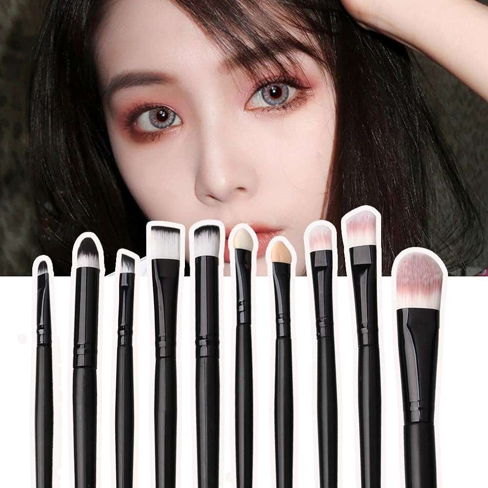 Makeup Brushes ZHIYE Make up Brush Set 20 PCs Professional Face Eyeliner for Foundation Blush Concealer Eyeshadow with Travel Black - Image 6