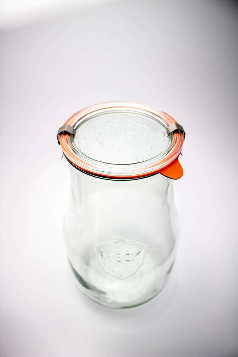 Weck Tulip Jars 2.5 Liter - Glass Jars for Sourdough Starter, Canning, and Storage with Wide Mouth and Glass Lid (1 Jar) - Image 4