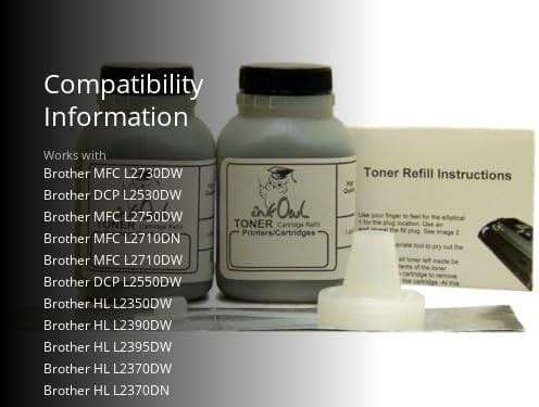 InkOwl Toner Refill Kit Replacement for Brother TN-730, TN-760, TN-770 (2-Pack) - Image 2