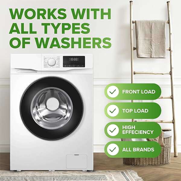Renuv® Heavy Duty Washing Machine Cleaner Descaler Tablets - for Front Load, Top Load Washer, HE (6 XL Tablets - 6 Months Supply) - Image 5