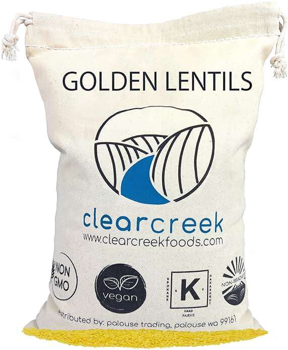 CLEAR CREEK Certified Glyphosate Residue Free Yellow Lentils | 4 lb | Project Non-GMO Verified | Kosher | Vegan - Image 1