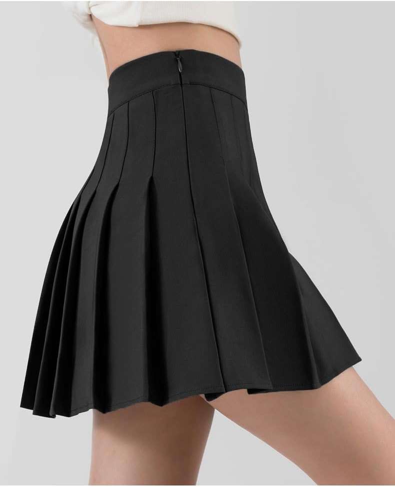 Women Girls high Waisted Pleated Skater Tennis School Skirt Uniform Skirts - Image 3