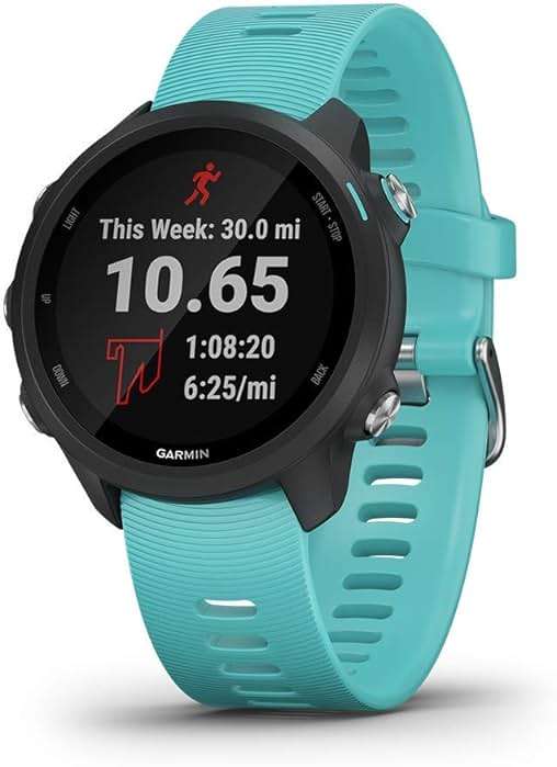 Garmin Forerunner 245 Music, GPS Running Smartwatch with Music and Advanced Dynamics, Aqua (Renewed) - Image 1