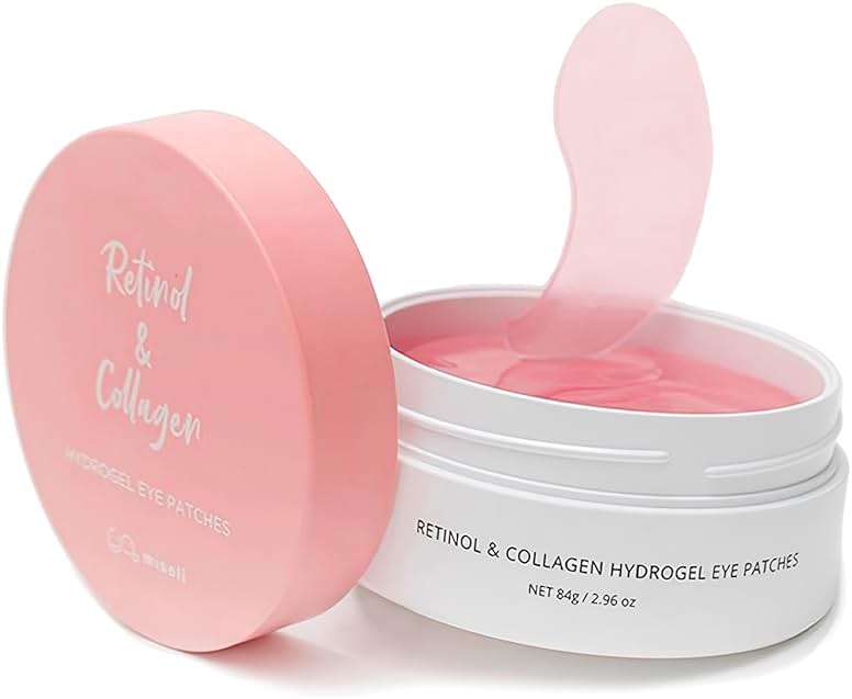 misoli Retinol & Collagen Under Eye Patches - Under Eye Patch for Puffy Eyes & Bags, Dark Circles and Puffiness, Cooling Patches for Skincare, Under Eye Patchess for Beauty & Personal Care - Image 1