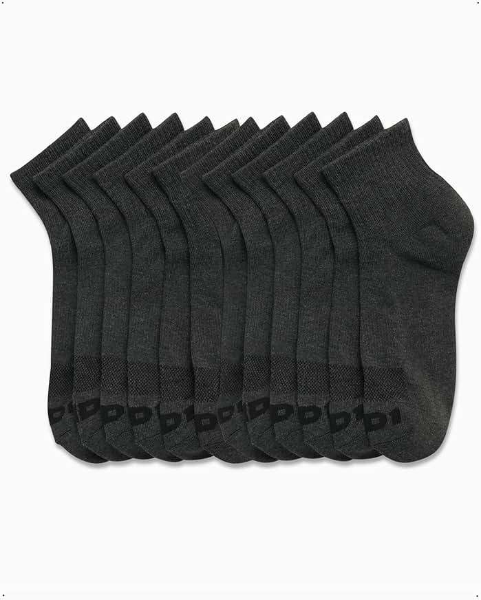 AND1 Mens Quarter Socks - 12 Pack Moisture Wicking Breathable Cushioned Athletic Performance Ankle Socks for Men (6-12.5) - Image 3