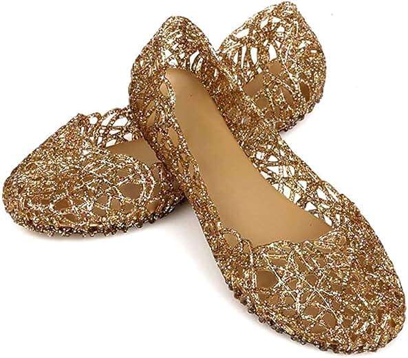 Domucos Womens Sandals Flat Jelly Shoes Slip On Hollow Out Loafers… - Image 3