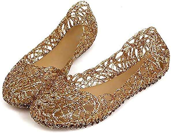 Domucos Womens Sandals Flat Jelly Shoes Slip On Hollow Out Loafers… - Image 4