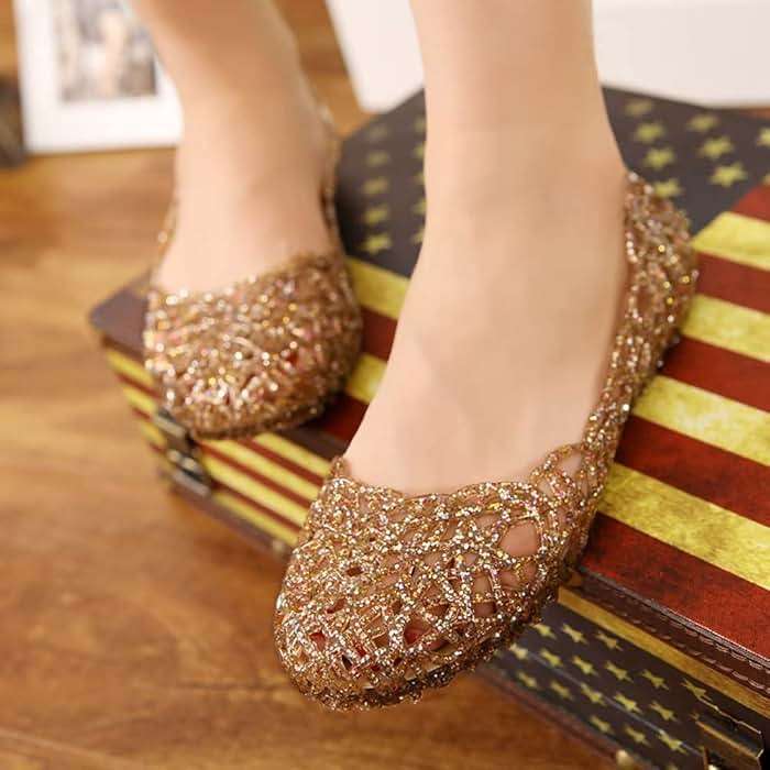 Domucos Womens Sandals Flat Jelly Shoes Slip On Hollow Out Loafers… - Image 5