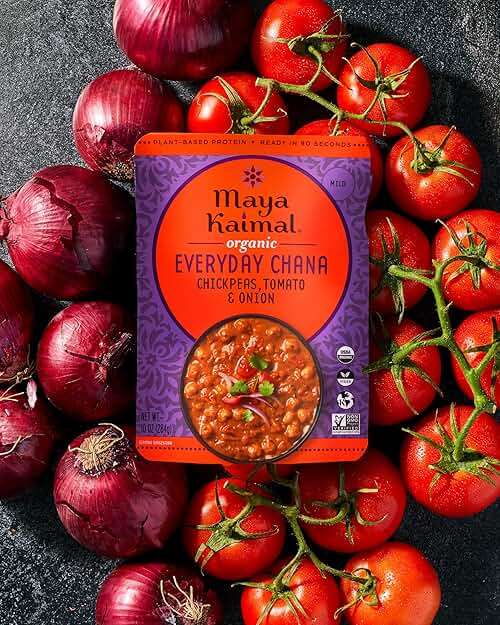 Maya Kaimal Foods - Organic Indian Everyday Chana - 10oz - Fully Cooked with Chickpeas, Tomato & Onion - Vegan - Microwavable - Ready to Eat - Pack of 6 - Image 7