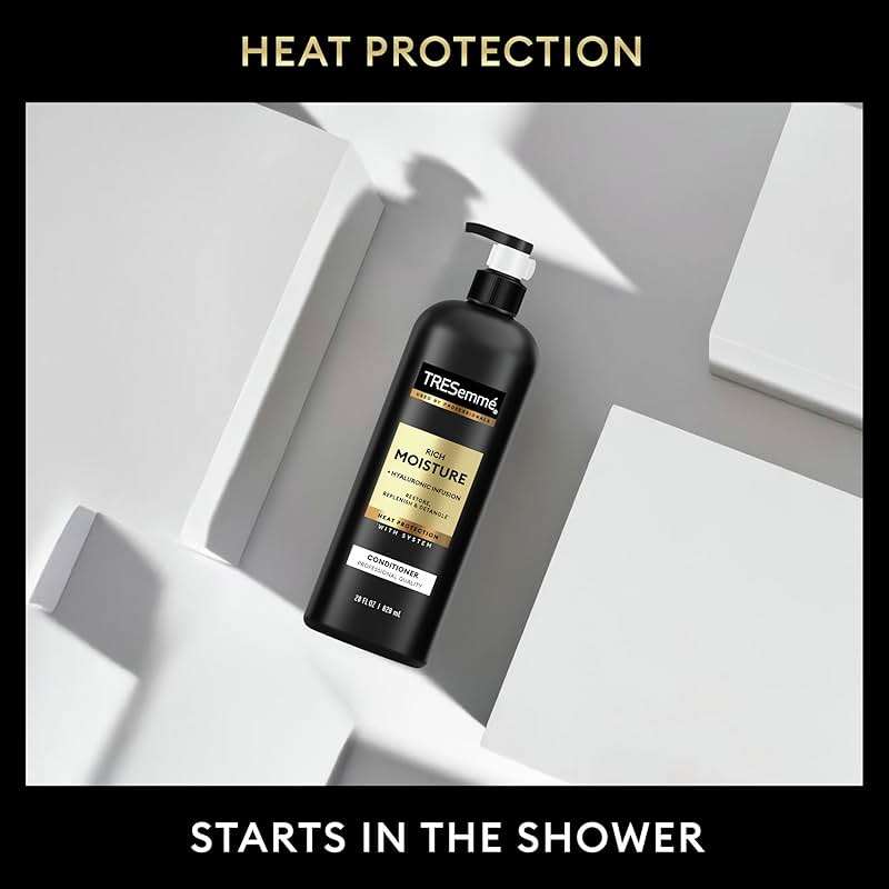 TRESemmé Rich Moisture Hydrating Shampoo 3 Count for Dry Hair Formulated With Pro Style Technology 28 Fl Oz - Image 4