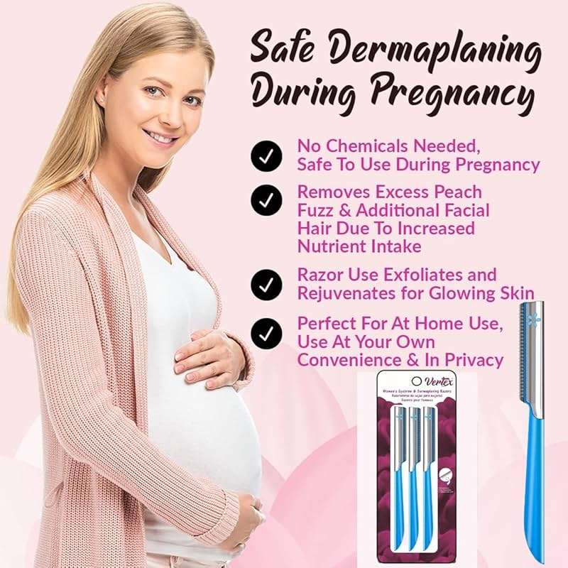 Facial Razor Hair Removal - Dermaplaning Tool Peach Fuzz Remover Trimmer Women Remove Fine Hair Blue Eyebrow Razors Dermaplane Face Shavers Exfoliating Sensitive Skin Travel Essential - Image 5