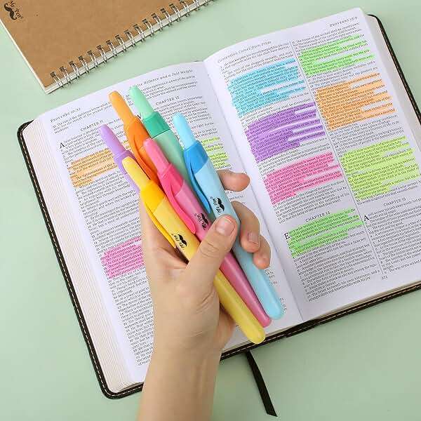Mr. Pen- Retractable Highlighters, 6 Pack, Bright Colors, Chisel Tip Highlighter Marker Set, Click Highlighter Markers for Classroom, Journaling, Study Supplies, No Bleed On Standard Pages - Image 6