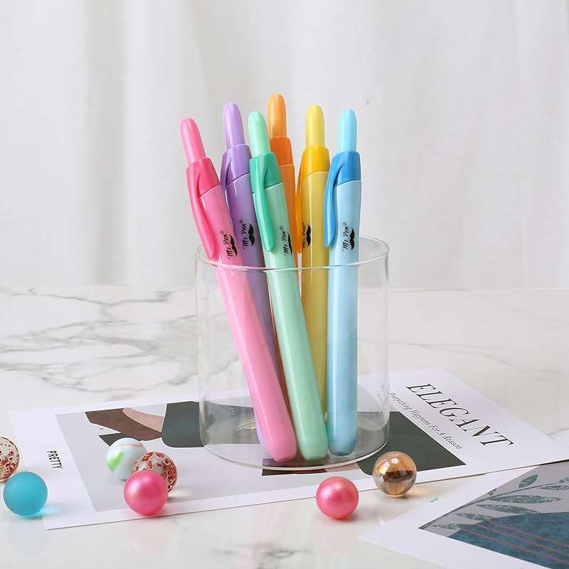 Mr. Pen- Retractable Highlighters, 6 Pack, Bright Colors, Chisel Tip Highlighter Marker Set, Click Highlighter Markers for Classroom, Journaling, Study Supplies, No Bleed On Standard Pages - Image 7