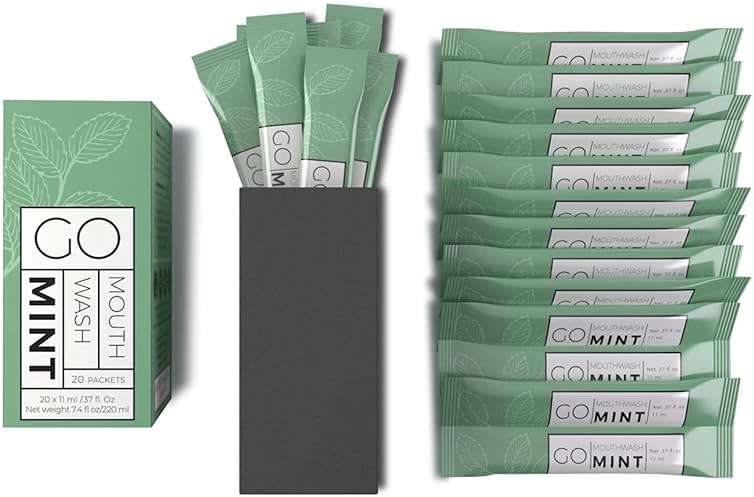 GO Travel Size Mouthwash Packets – Individual sachets for Fresh Breath - TSA Compliant - Smart Packet Design to Reduce Travel Bottle Waste - Liquid Mint Flavored Portable Bulk - Image 1