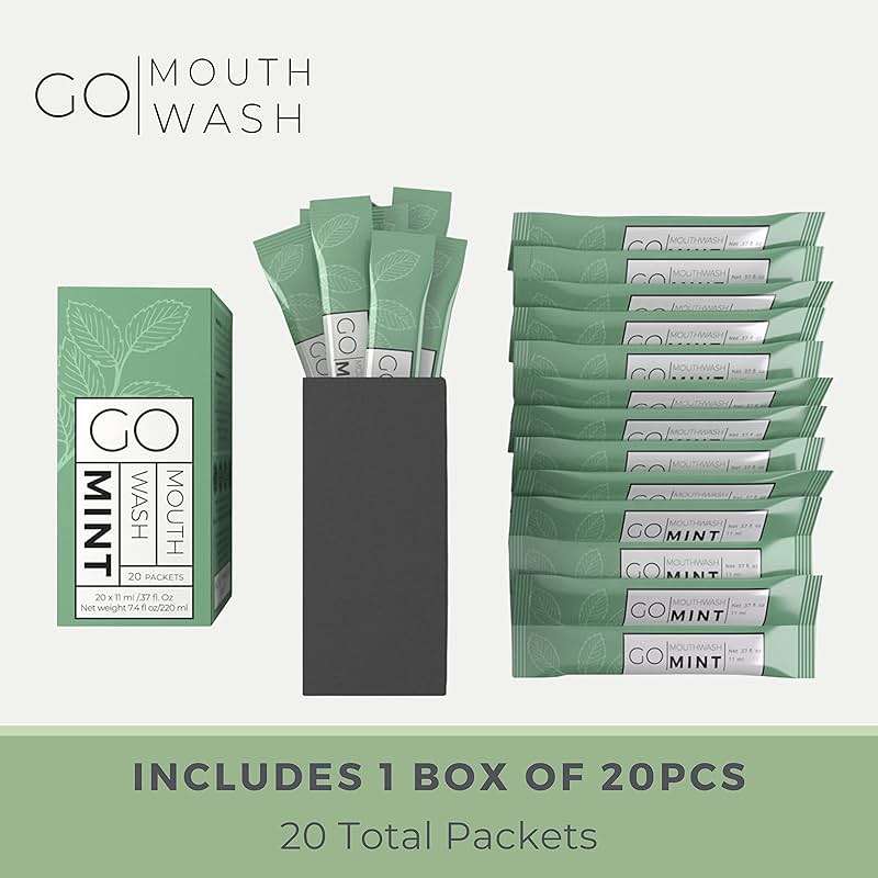 GO Travel Size Mouthwash Packets – Individual sachets for Fresh Breath - TSA Compliant - Smart Packet Design to Reduce Travel Bottle Waste - Liquid Mint Flavored Portable Bulk - Image 2