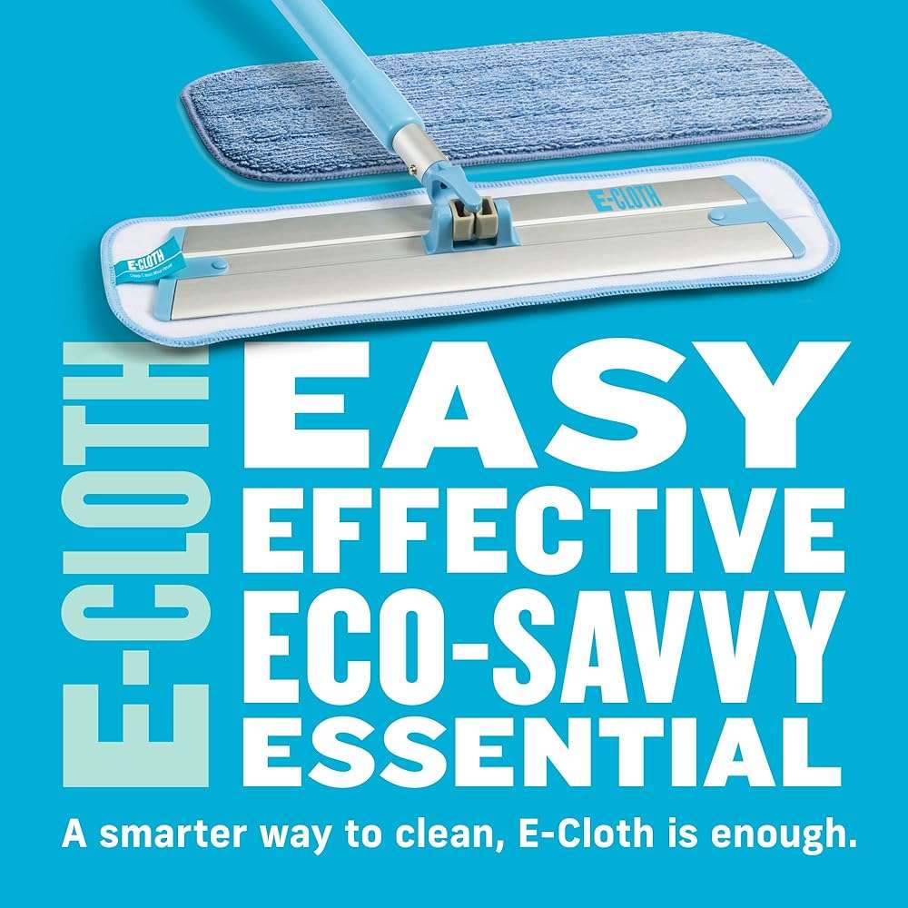 E-Cloth Deep Clean Microfiber Mop - Reusable Mop Pad for Home Cleaning, Hard Floors, Wood, Tile or Laminate, Use Wet for Cleaning or Dry for Dusting, No Refills or Spray Needed, Extra Replacement Head - Image 6