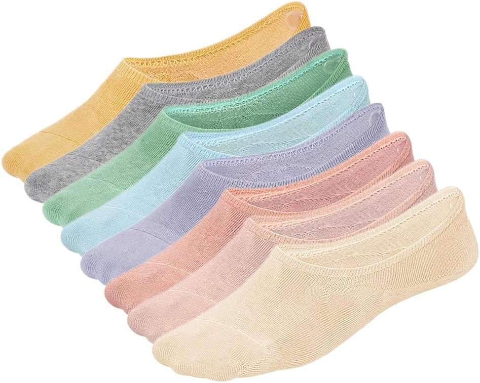 WHISPER DEER No Show Liner Socks Women - (Size 4-7/7-10/10-13) Low cut Invisible Cotton Sneaker Socks with Non Slip Grips - Image 1