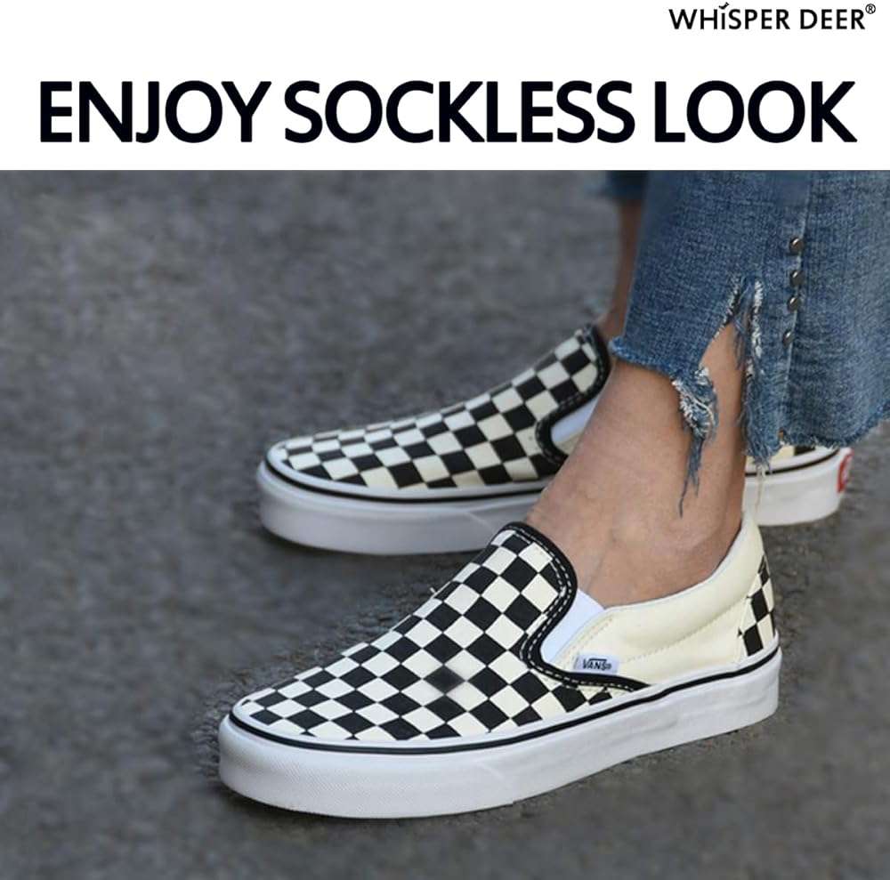 WHISPER DEER No Show Liner Socks Women - (Size 4-7/7-10/10-13) Low cut Invisible Cotton Sneaker Socks with Non Slip Grips - Image 4