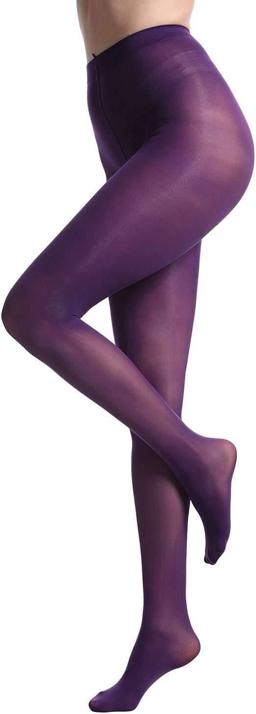 Zioccie 80 Denier Microfibre Tights for Women Soft Semi Opaque Solid Color High Waist Footed Pantyhose - Image 3