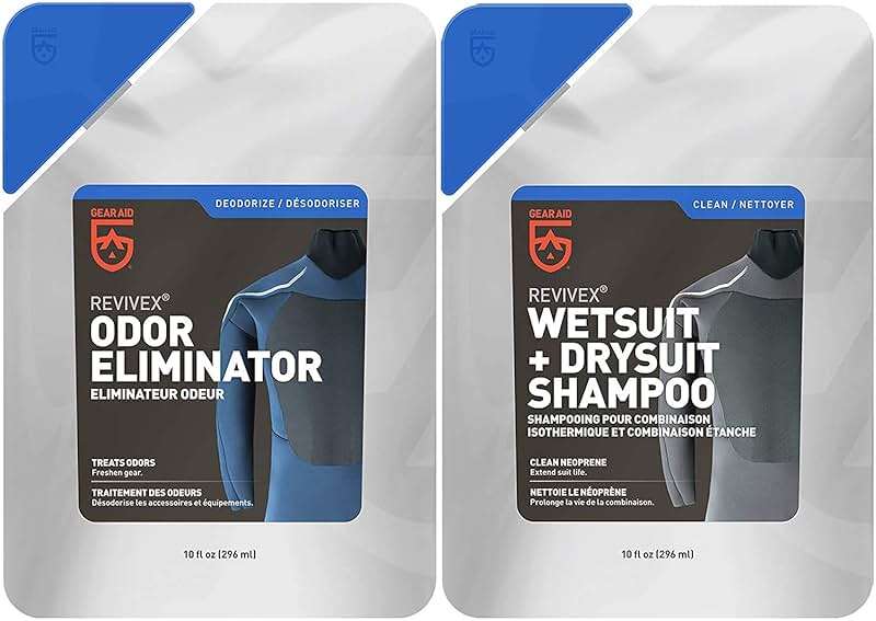 GEAR AID Wetsuit Cleaner and Conditioner for Neoprene, Removes Salt and Residue with Concentrated Shampoo, Odor Kit - Image 1