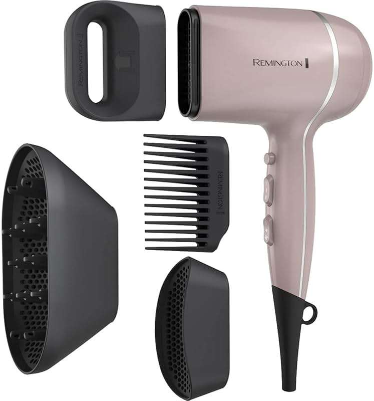 Remington Pro Wet2style Hair Dryer, With Ionic & Ceramic Drying Technology, Mauve, 1875 Watts of Drying Power - Image 1