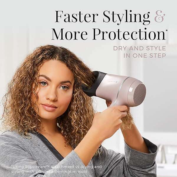 Remington Pro Wet2style Hair Dryer, With Ionic & Ceramic Drying Technology, Mauve, 1875 Watts of Drying Power - Image 3
