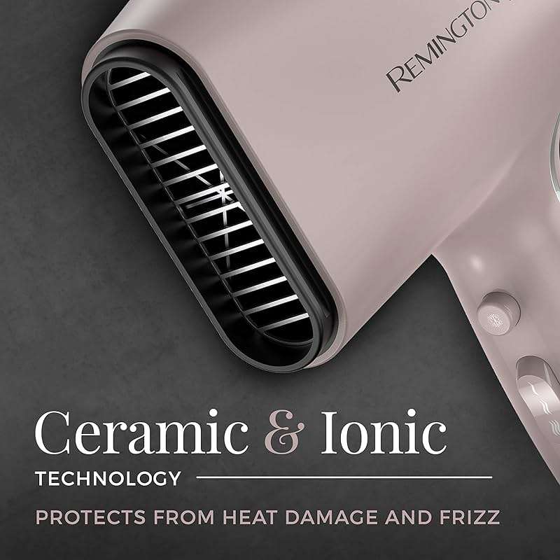 Remington Pro Wet2style Hair Dryer, With Ionic & Ceramic Drying Technology, Mauve, 1875 Watts of Drying Power - Image 5