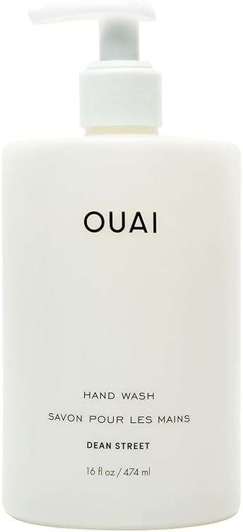 OUAI Hand Wash, Dean Street - Liquid Hand Soap with Jojoba, Avocado, & Rose Hip Oil for Replenished Skin - Gentle Exfoliating Kitchen & Bathroom Soap (16 Fl Oz) - Image 1
