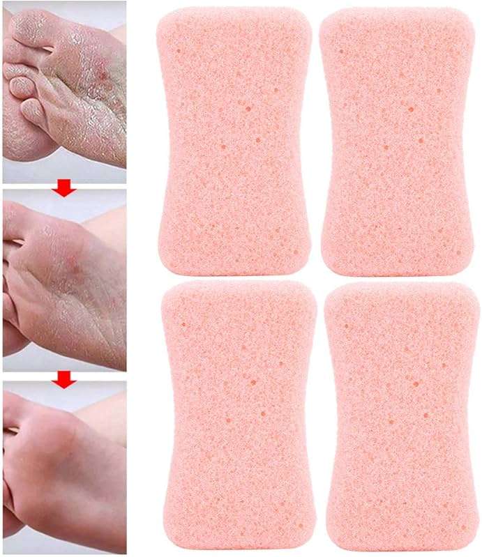 Pumice Stone for Feet, 4pcs Callus Remover and Foot Scrubber Pedicure Exfoliator Tool Hard Skin Callus Remover and Scrubber Portable Foot File Exfoliation to Remove Dead Skin () - Image 1