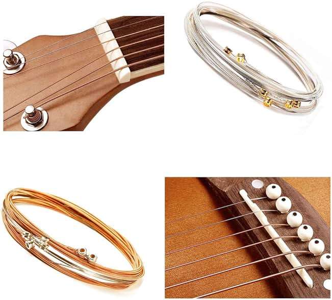 5pcs Acoustic Guitar High E Strings Well Balanced Light Tension Resistant Rust Prevent Brass Acoustic Tone High E 1st (E-1st) - Image 2