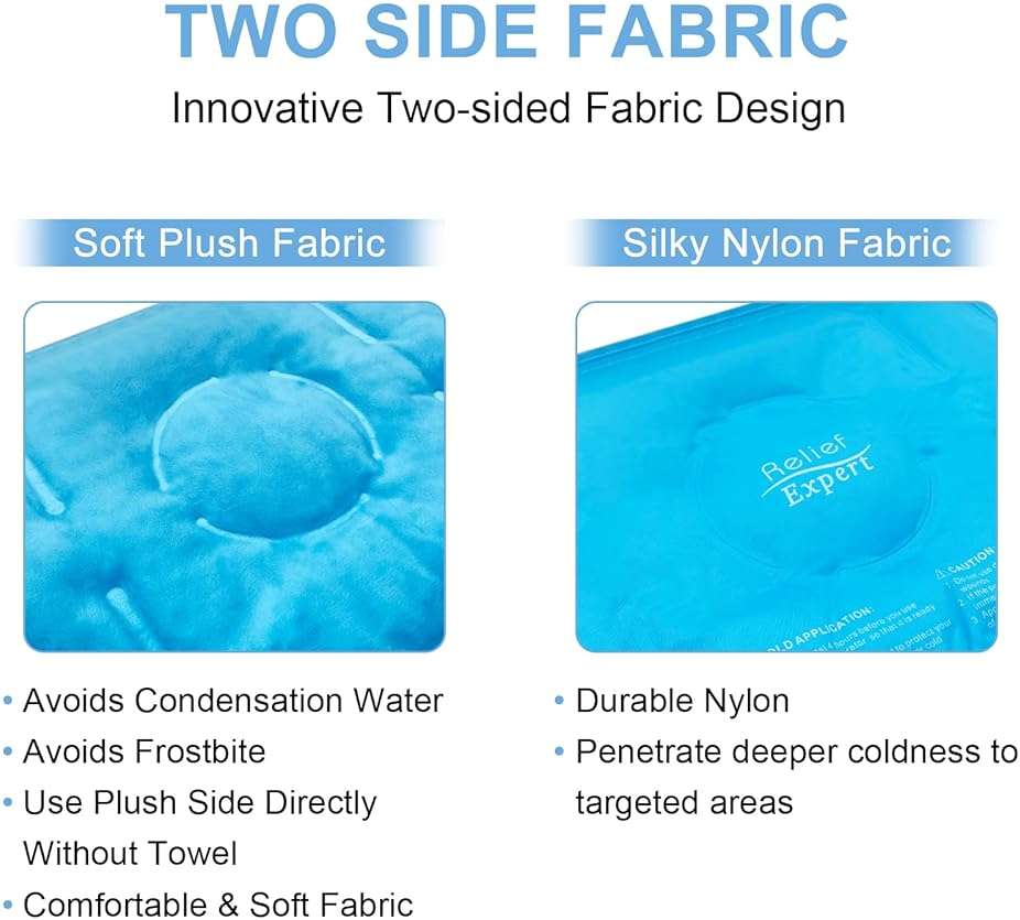 Relief Expert Knee Ice Pack Wrap Around Entire Knee, Large Ice Pack for Leg Soothing Discomfort, Reusable Ice Wraps with Cold Compress for Musclar Relaxation, Post-Workout Recovery,L - Image 3