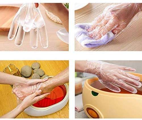 200PCS Clear Plastic Disposable Booties, Paraffin Bath Liners for Foot Pedicure Hot Spa Wax Treatment, Larger Thicker Thermal Therapy Feet Covers Bags Plastic Socks Liners - Image 5