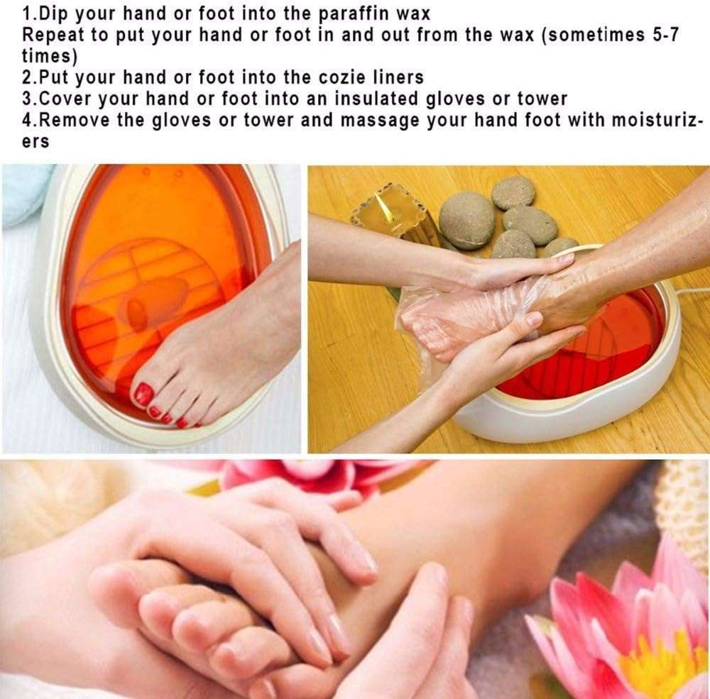 200PCS Clear Plastic Disposable Booties, Paraffin Bath Liners for Foot Pedicure Hot Spa Wax Treatment, Larger Thicker Thermal Therapy Feet Covers Bags Plastic Socks Liners - Image 7