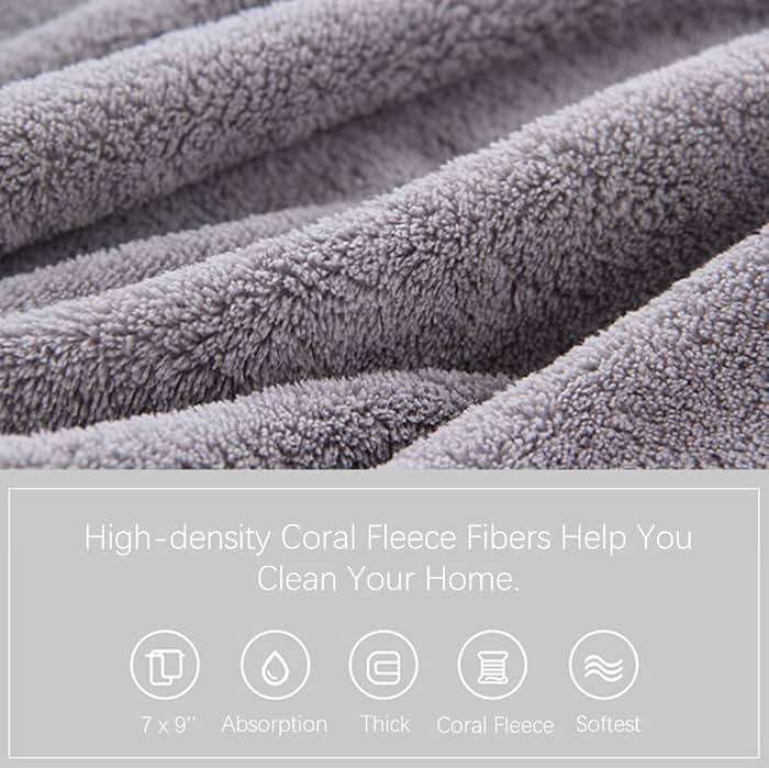 24 Pack Kitchen Dishcloths - Does Not Shed Fluff - Reusable Dish Towels, Dish cloths, Super Absorbent Coral Fleece Cleaning Cloths, Nonstick Oil Washable Fast Drying, 7 x 9 Inch (Multicolor) - Image 6